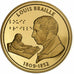 Frankreich, Medaille, Louis Braille, Copper Gilt, STGL