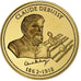 France, Medal, Musique, Claude Debussy, Copper Gilt, MS(65-70)