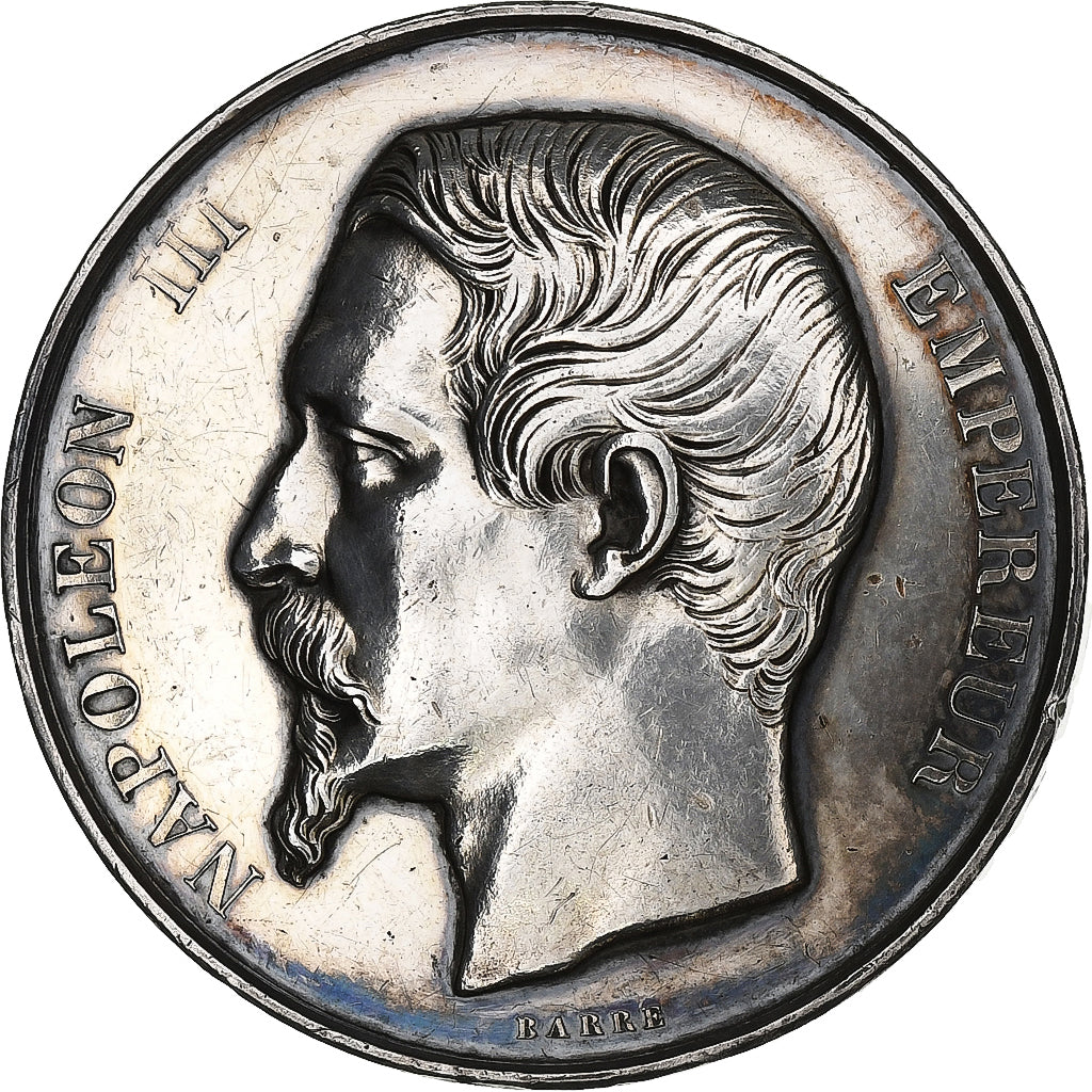 France, Medal, Second Empire, Comité de la Vaccine, Silver, Barre, AU(50-53)