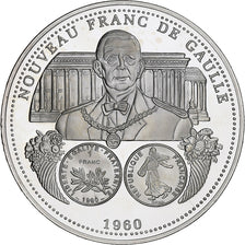 France, Medal, Nouveau Franc De Gaulle, Silver, MS(64)