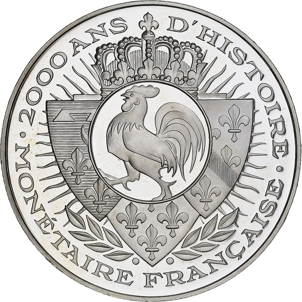 France, Medal, 2000 Ans d'Histoire Monétaire, Triens Mérovingien, Silver
