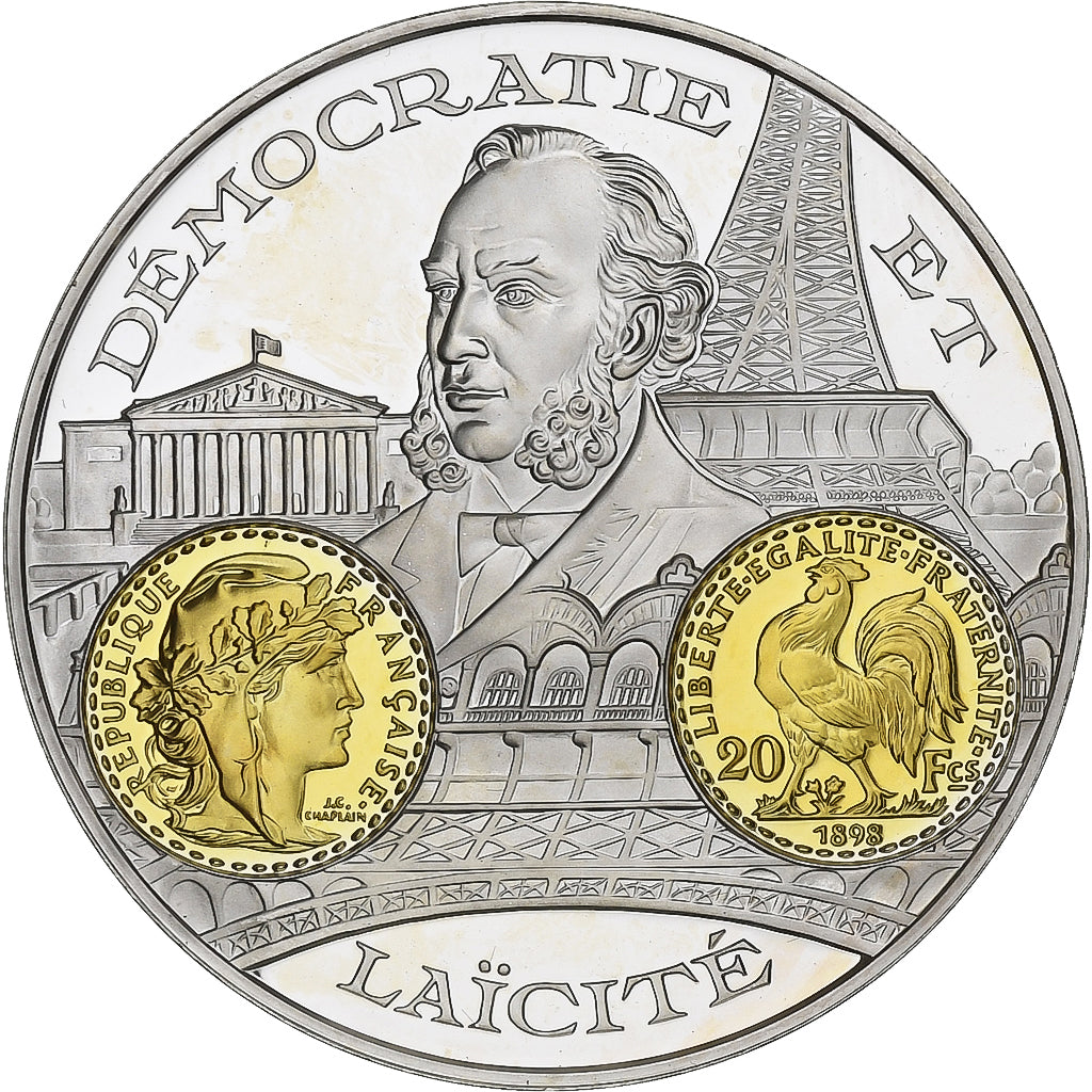 France, Medal, Histoire Monétaire, 20 Francs Marianne, Silver, MS(64)