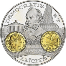 France, Medal, Histoire Monétaire, 20 Francs Marianne, Silver, MS(64)