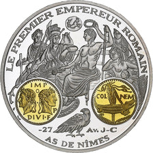 France, Medal, Histoire Monétaire, As de Nimes, Silver, MS(64)
