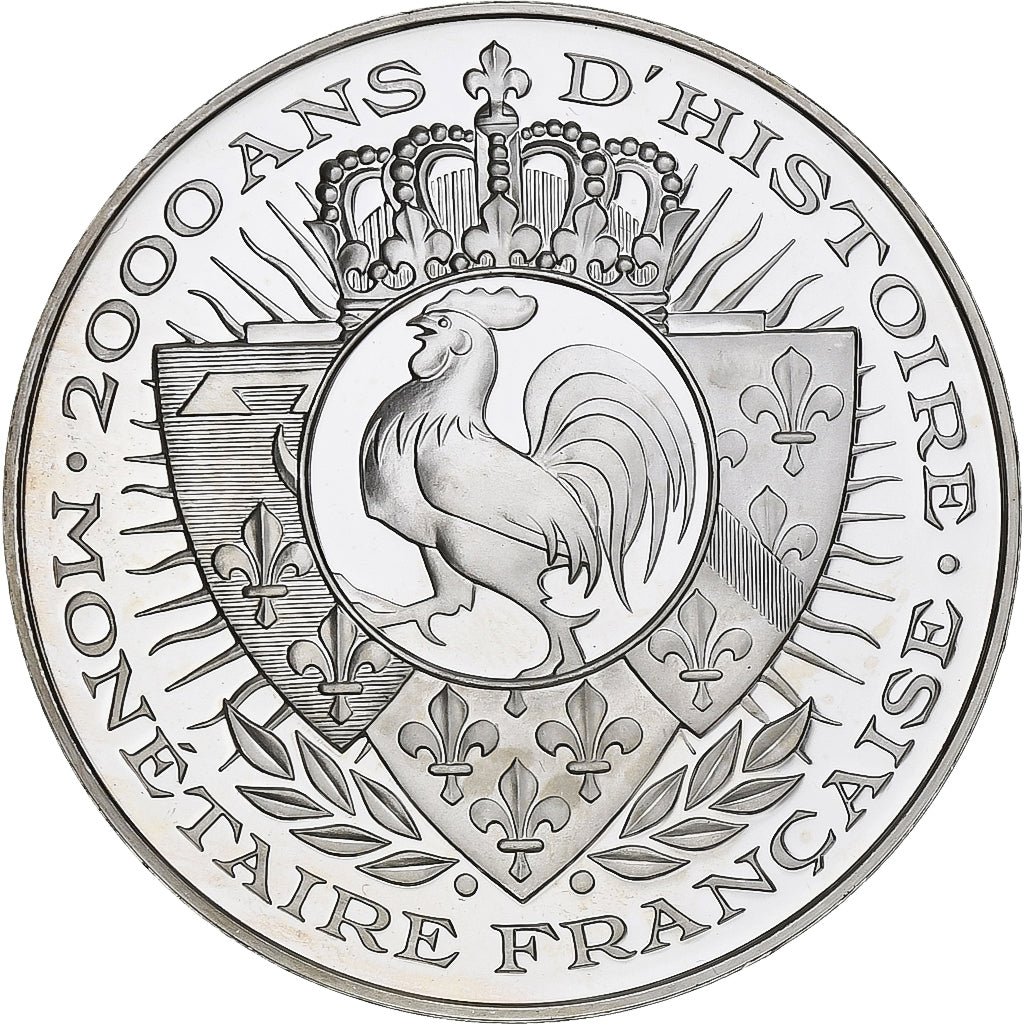 France, Medal, Histoire Monétaire, As de Nimes, Silver, MS(64)