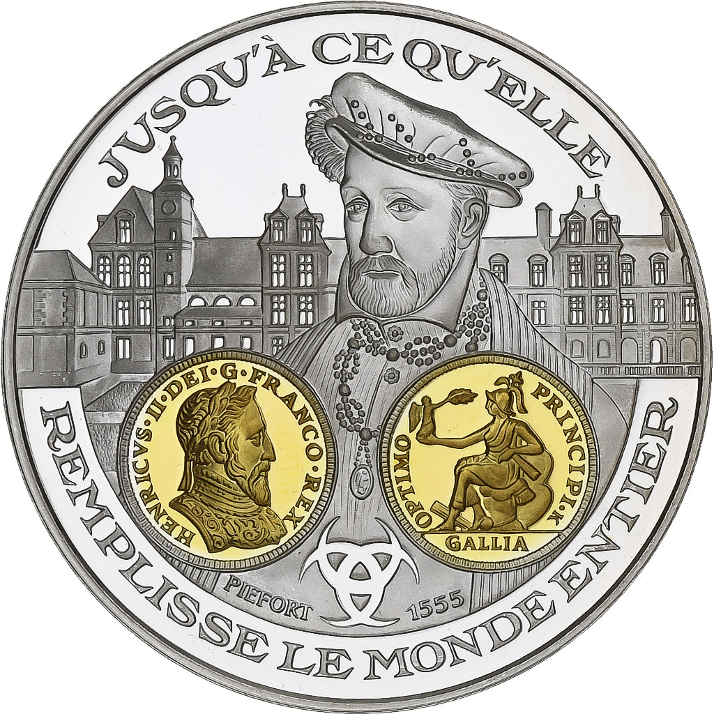 France, Medal, Histoire Monétaire, Henri II, Piéfort, Silver, MS(64)