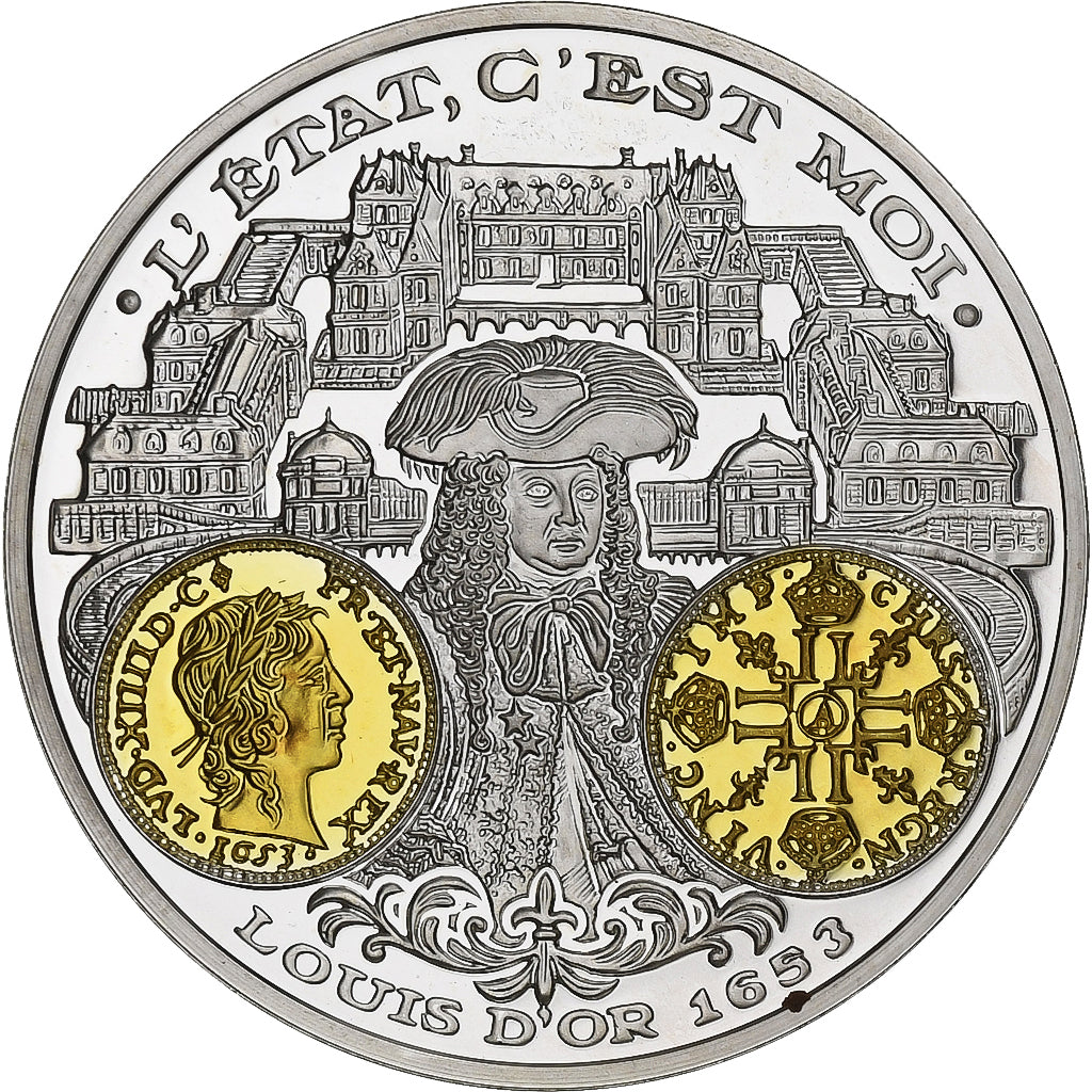 France, Medal, 2000 Ans d'Histoire Monétaire, Louis d'Or, Silver, MS(64)