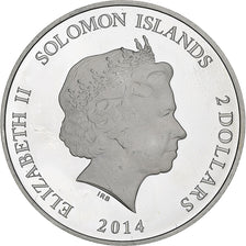 Wyspy Salomona, Elizabeth II, 2 Dollars, Piniocchio, 2014, Proof, Srebro, MS(63)