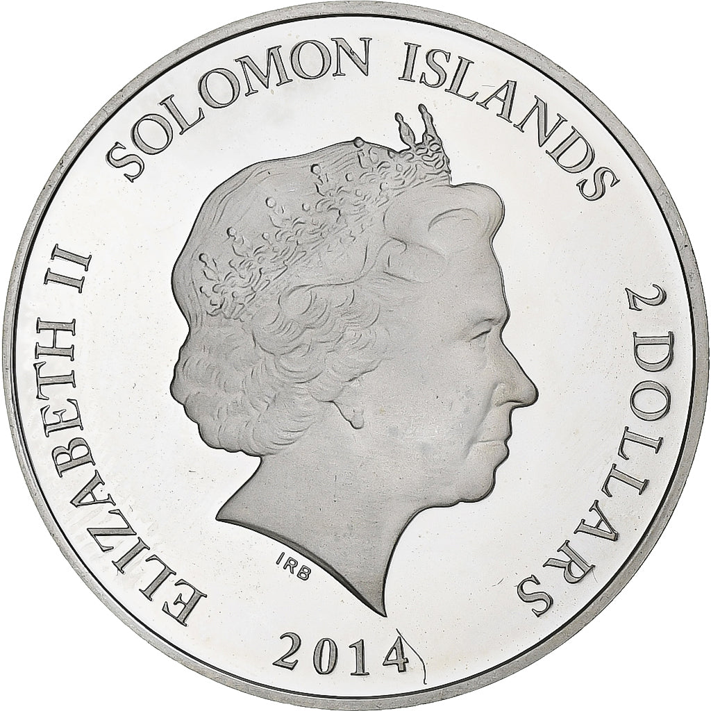 Solomon Islands, Elizabeth II, 2 Dollars, Alice in Wonderland, 2014, Proof