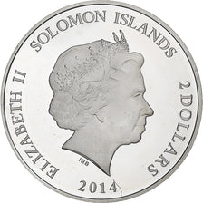 Solomon Islands, Elizabeth II, 2 Dollars, Alice in Wonderland, 2014, Proof