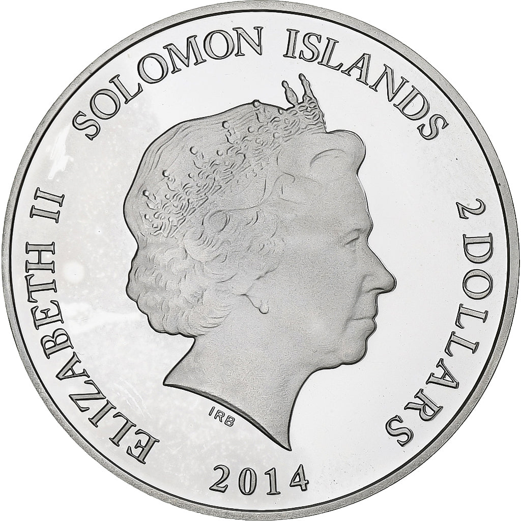 Solomon Islands, Elizabeth II, 2 Dollars, Aladdin et la Lampe Magique, 2014