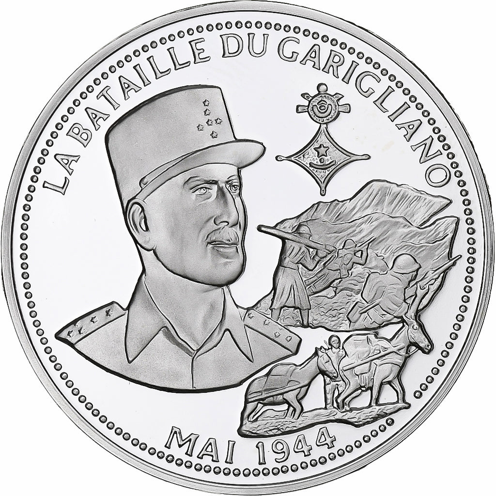 France, Medal, La Bataille du Garigliano, Silver, MS(65-70)