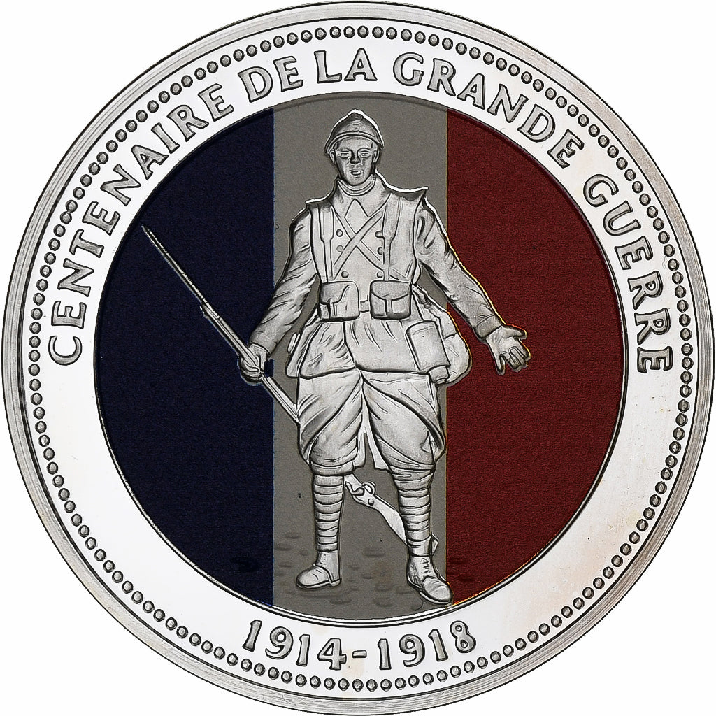 France, Medal, Centenaire de la Première Guerre Mondiale, Silver, MS(65-70)