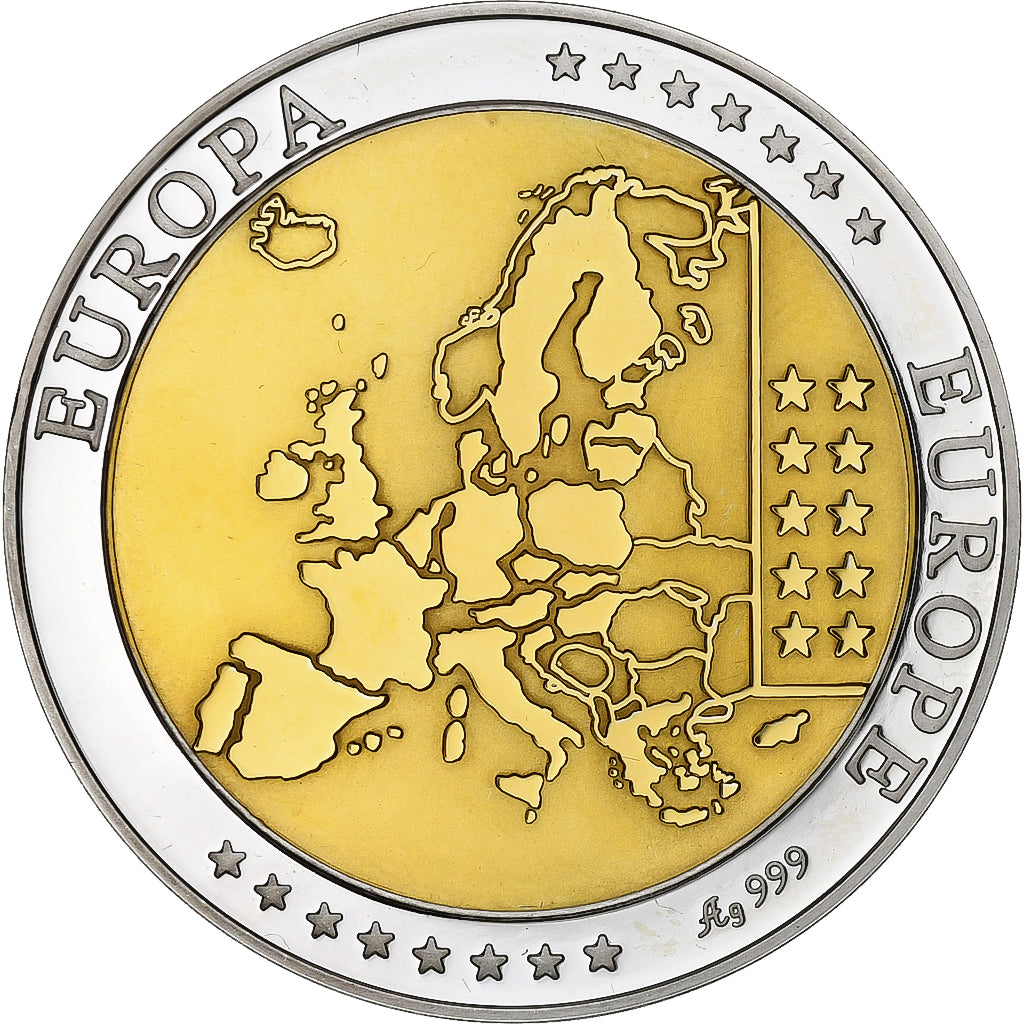 Luxembourg, Medal, Euro, Europa, Silver, FDC, MS(65-70)