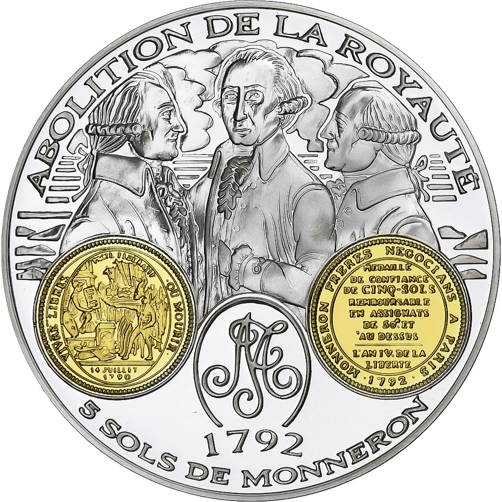 France, Médaille, Histoire Monétaire, Abolition de la Royauté, Argent, FDC