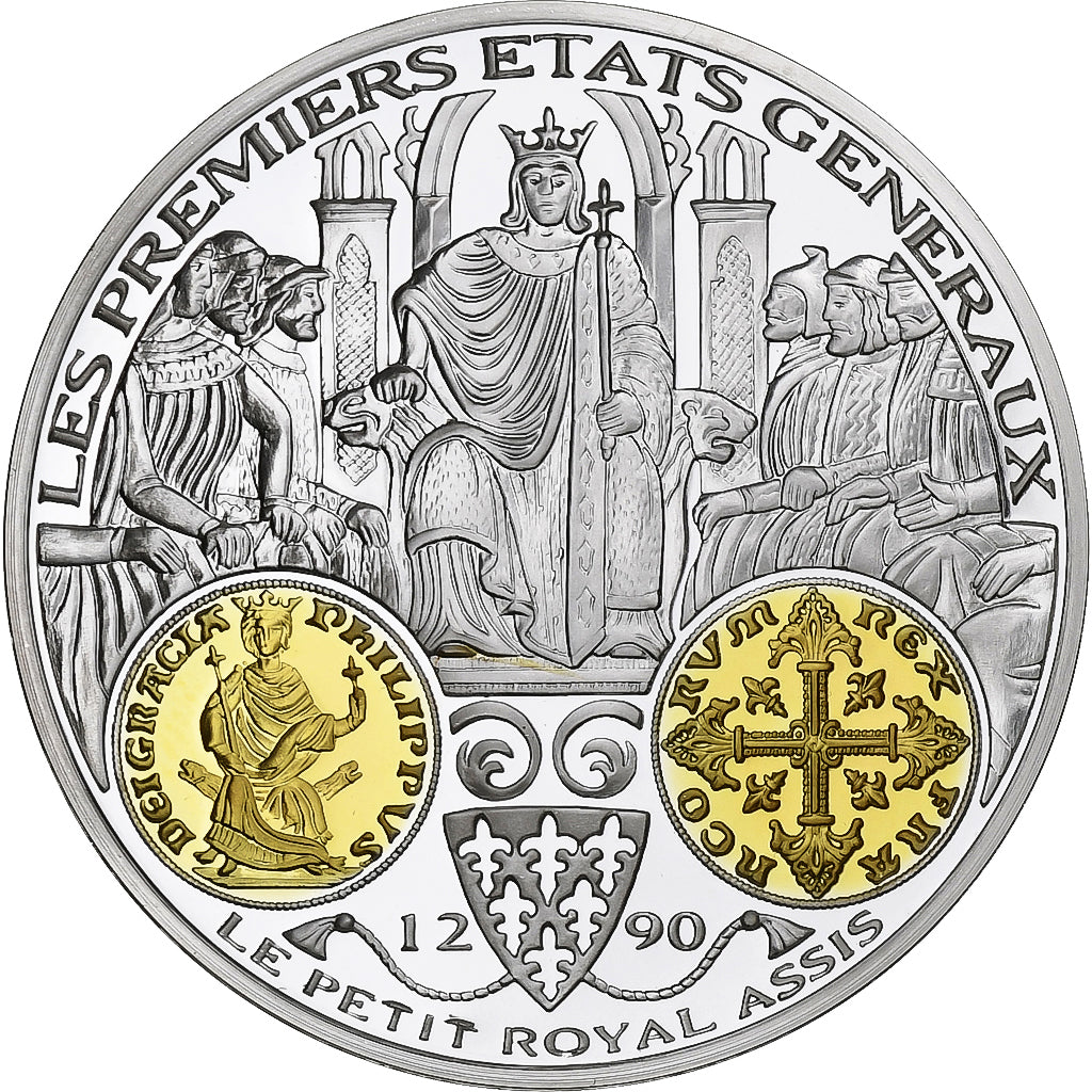 France, Medal, Petit Royal Assis 1290, Silver, MS(65-70)