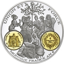 France, Medal, 5 Francs Union et Force An 6, Silver, MS(65-70)