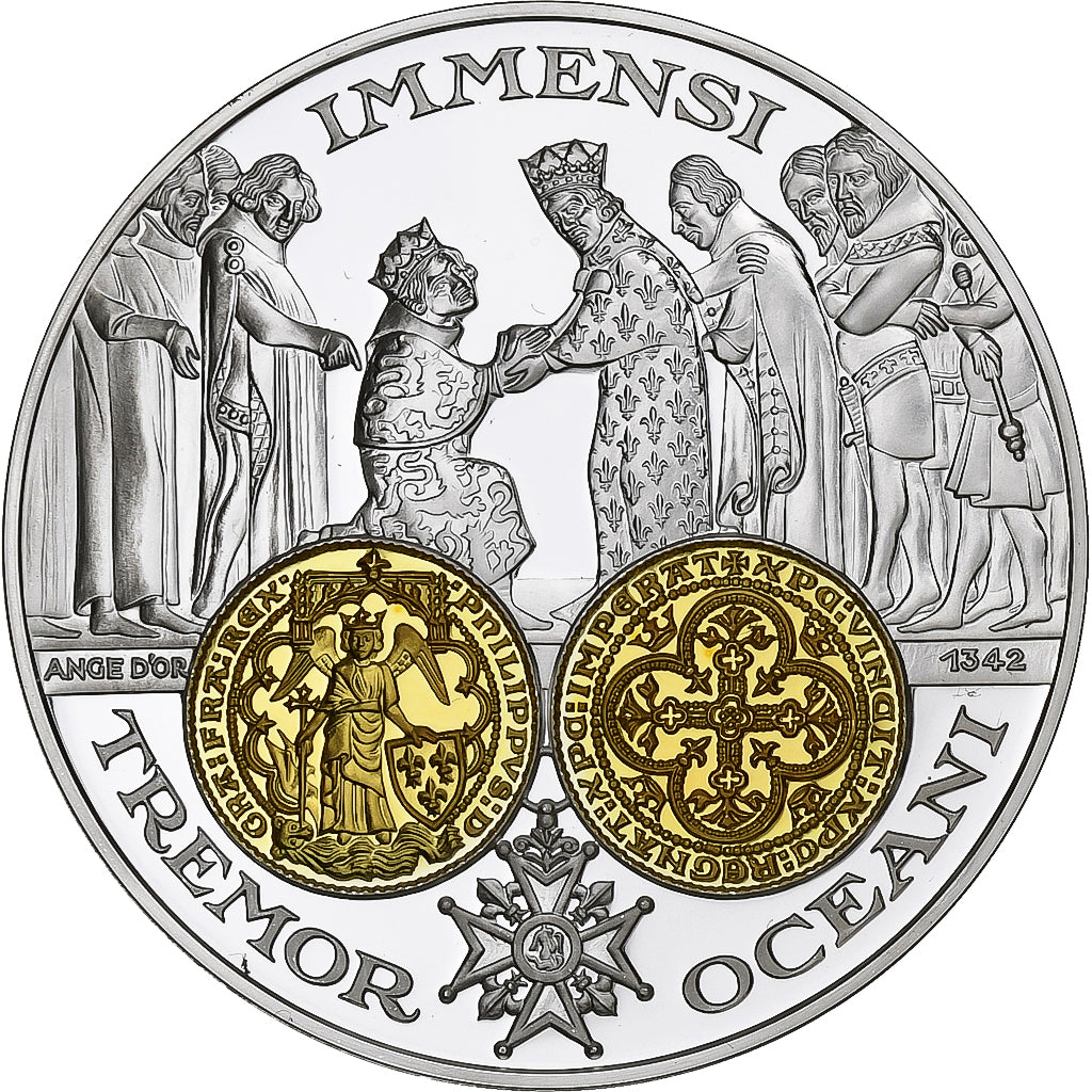 France, Medal, Philippe VI, Ange d'Or, Silver, MS(65-70)