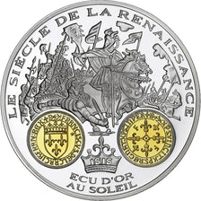 France, Medal, Histoire Monétaire, Renaissance, Ecu d'Or au Soleil, Silver