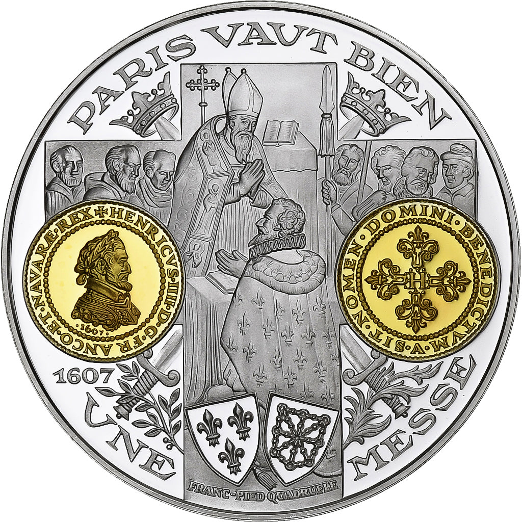 France, Médaille, Histoire Monétaire, Franc-Pied Quadruple, Argent, FDC