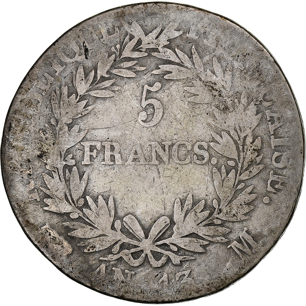 Moneda, Francia, Napoléon I, 5 Francs, AN 13, Toulouse, BC, Plata, KM:662.10