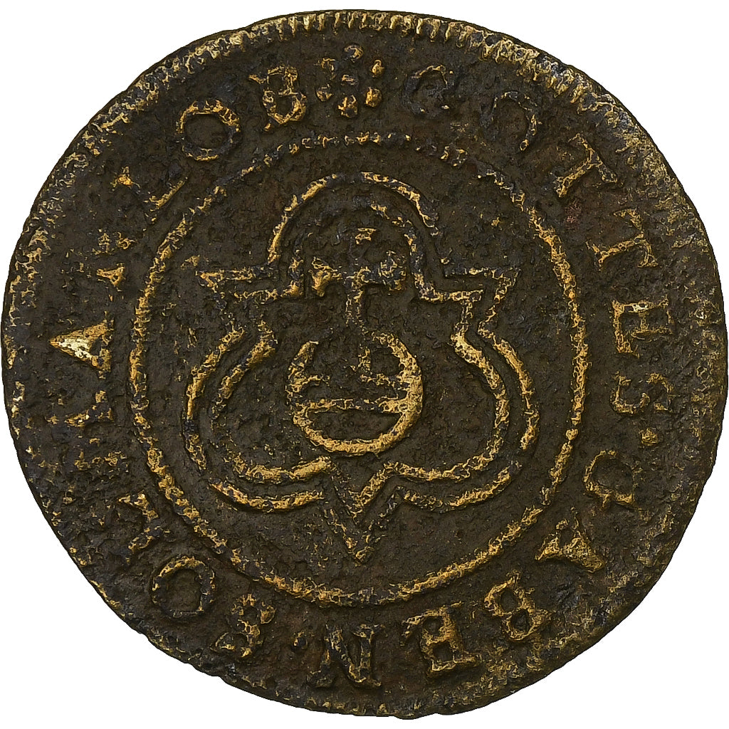 France, Token, Jeton de Compte à la Rose, Hans Krauwinckel, Nuremberg, Brass