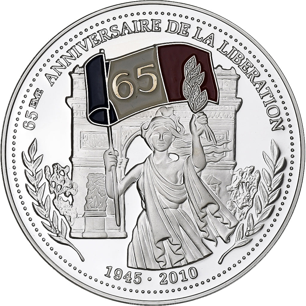 France, Medal, 65ème Anniversaire de la Libération, Silver, MS(65-70)