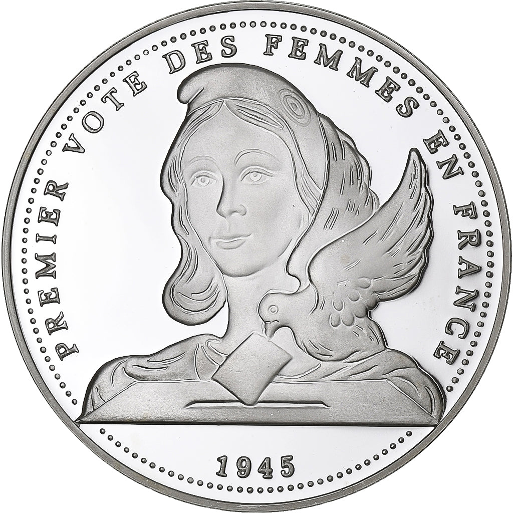 France, Médaille, Premier Vote des Femmes en France, Argent, FDC