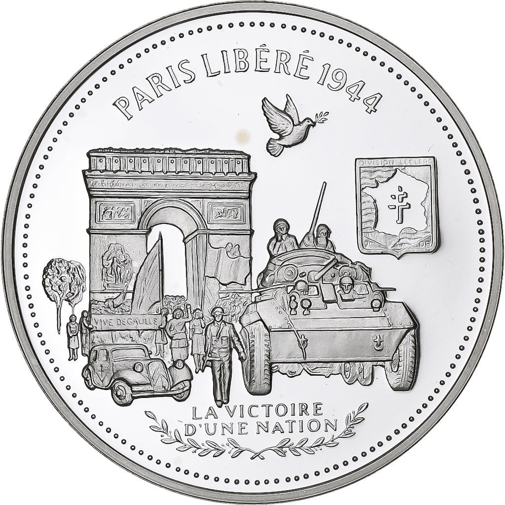 France, Medal, Seconde Guerre Mondiale, Paris Libéré, 25 Août 1944, Silver