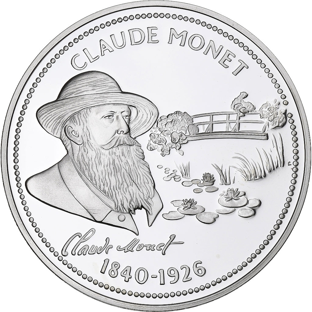 France, Médaille, Peinture, Claude Monet, Argent, FDC
