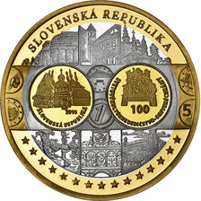 Slovakia, Medal, L'Europe, Silver Plated Copper, FDC, MS(65-70)