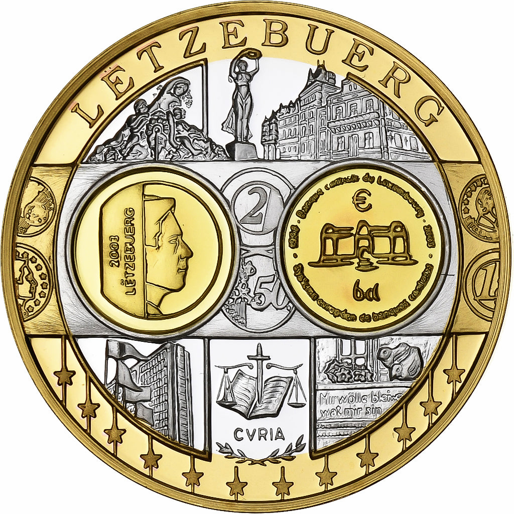 Luxembourg, Medal, L'Europe, 2003, Silver Plated Copper, MS(65-70)