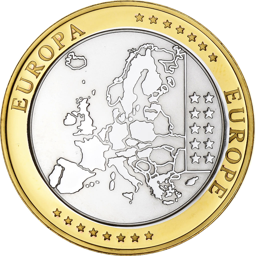 Italy, Medal, L'Europe, L'Italie, Silver Plated Copper, MS(65-70)