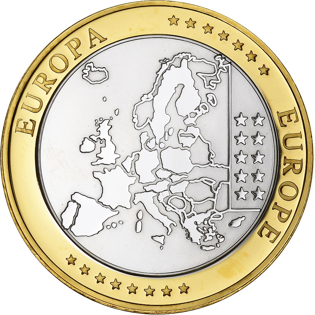 Alemania, medalla, L'Europe, 2002, Plata chapada en cobre, FDC