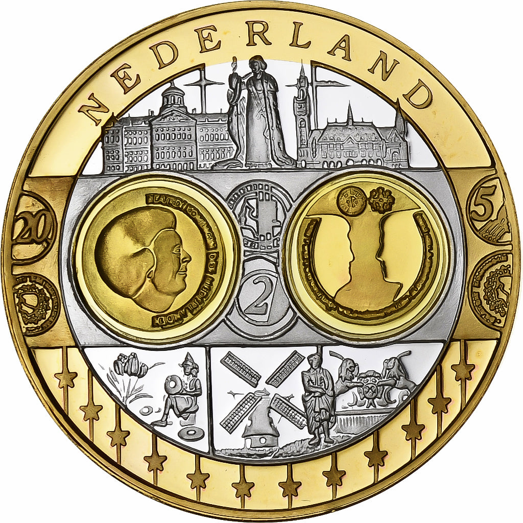 Netherlands, Medal, L'Europe, Reine Béatrix, Silver Plated Copper, MS(65-70)