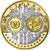 Chipre, medalha, L'Europe, 2008, Cobre Revestido a Prata, MS(65-70)
