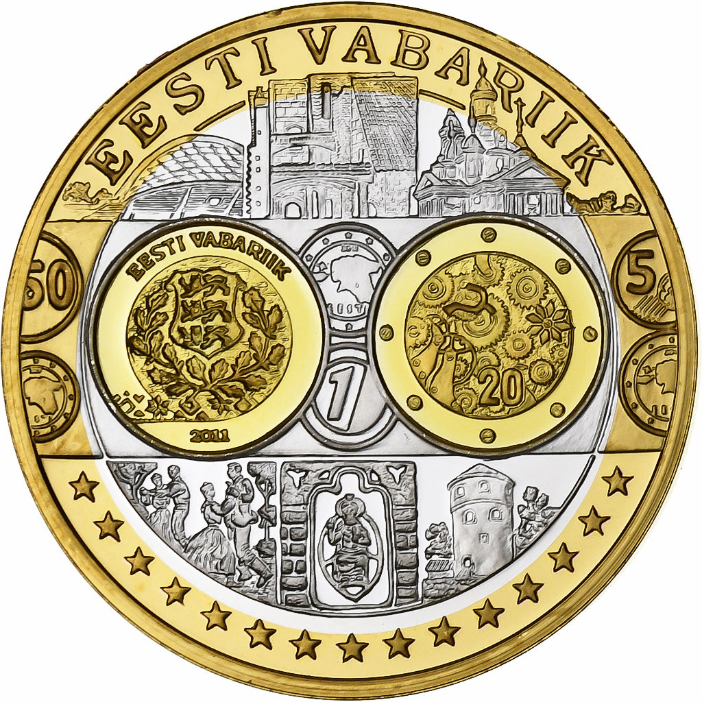 Estonia, Medaille, L'Europe, 2012, Silver Plated Copper, STGL