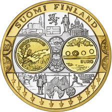 Finlande, Médaille, L'Europe, Cuivre plaqué Argent, FDC