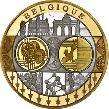 Belgium, Medal, L'Europe, Jonction Nord-Midi, Silver Plated Copper, MS(65-70)
