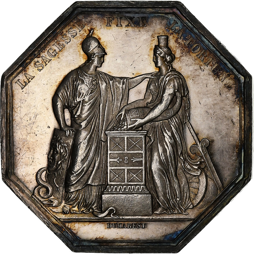 France, Token, Banque de France, An VIII, Silver, Dumarest, MS(63)