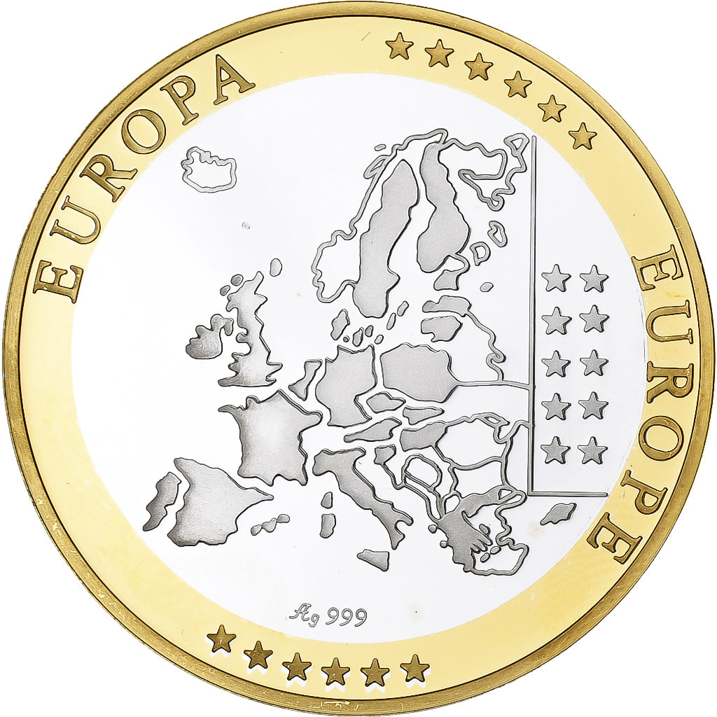 France, Medal, Europa, République Française, Silver, MS(65-70)