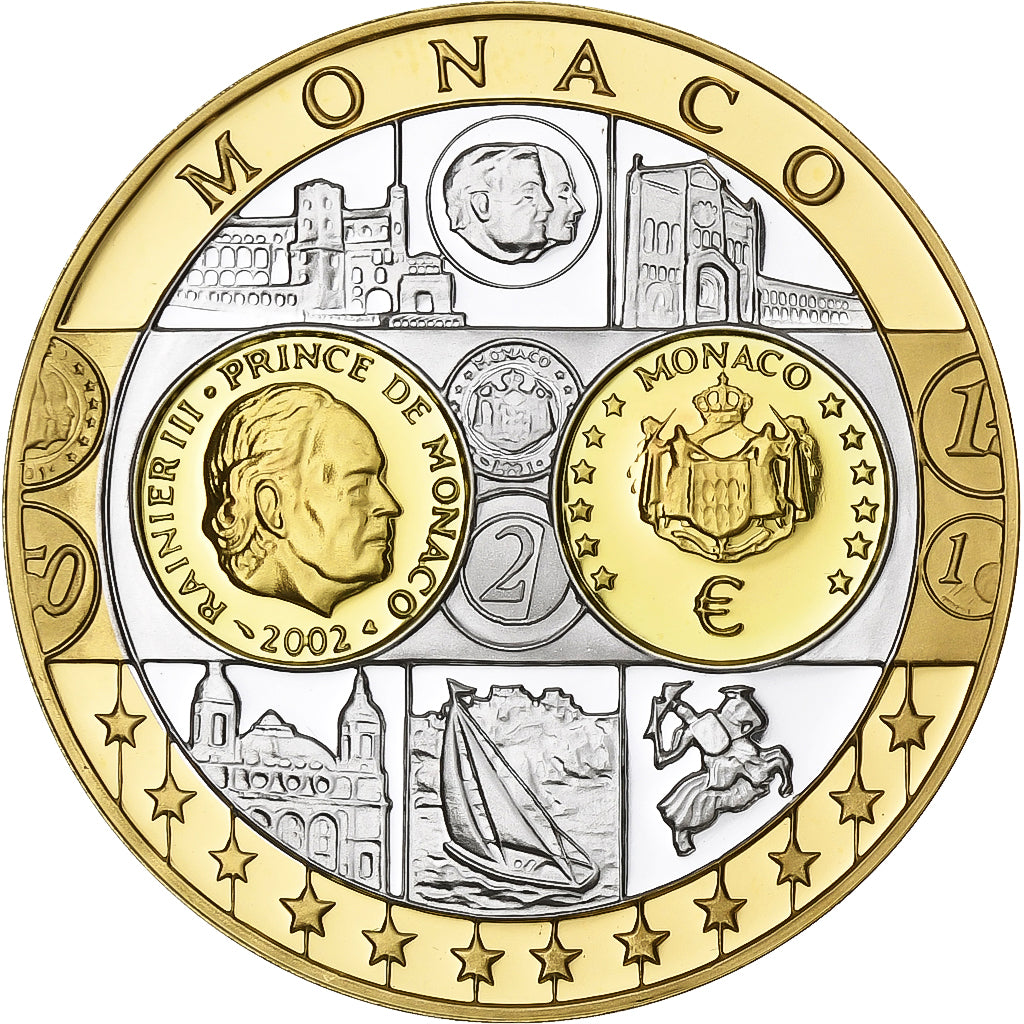 Monaco, medaglia, L'Europe, Monaco, Argento, FDC