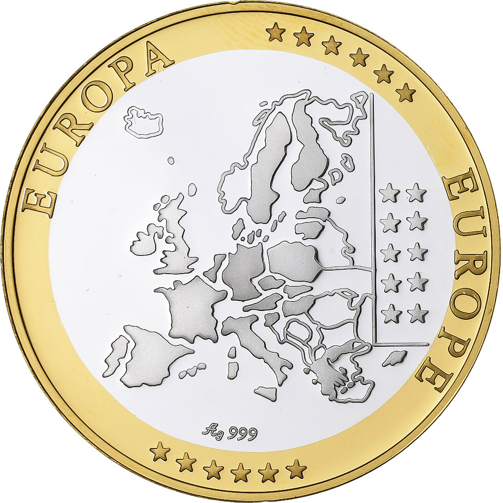 Monaco, medaglia, L'Europe, Monaco, Argento, FDC