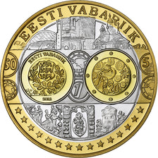 Estonie, Médaille, L'Europe, Argent, FDC