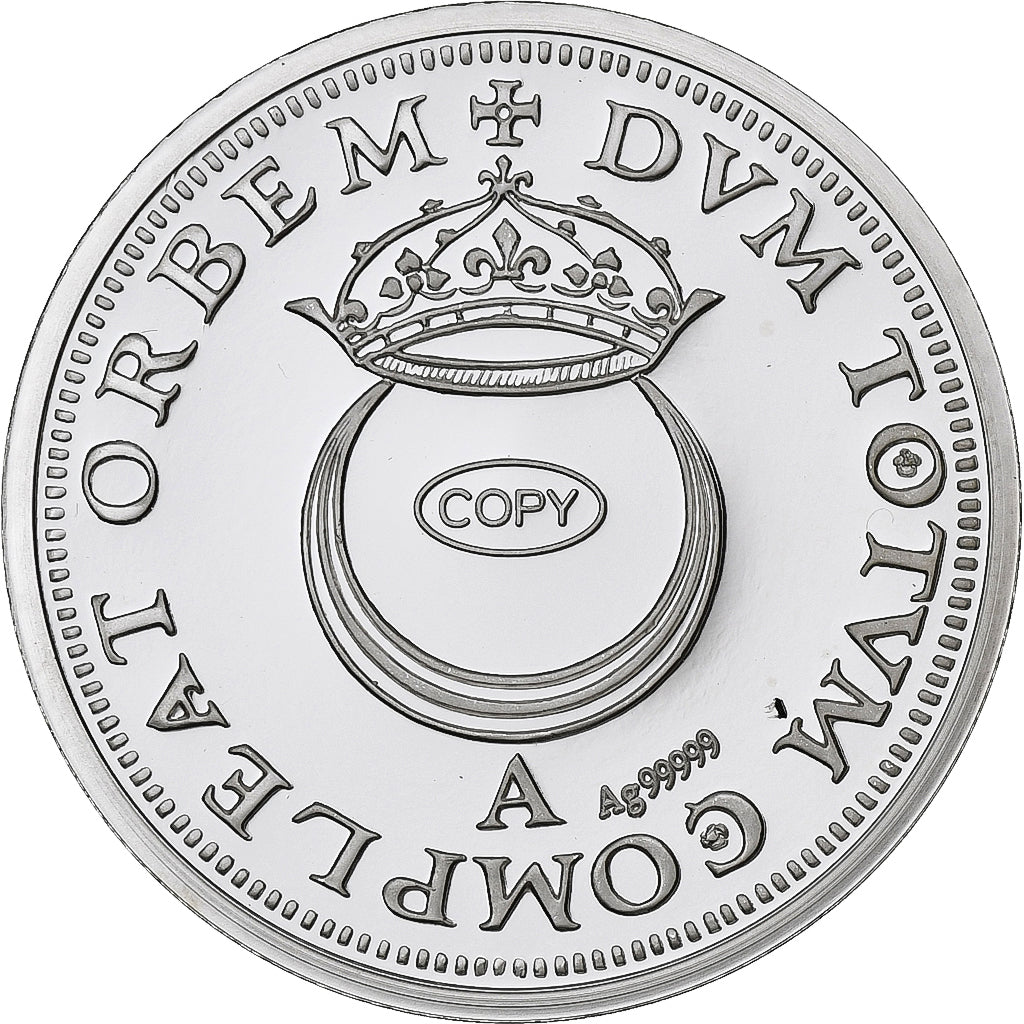 France, Medal, Reproduction, Teston aux Croissants, Henri II, Silver, MS(65-70)