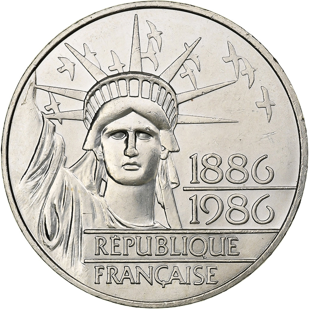 France, 100 Francs, Statue de la Liberté, 1986, Argent, SUP, Gadoury:901