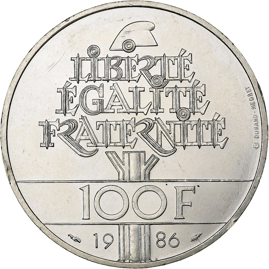 France, 100 Francs, Statue de la Liberté, 1986, Argent, SUP, Gadoury:901