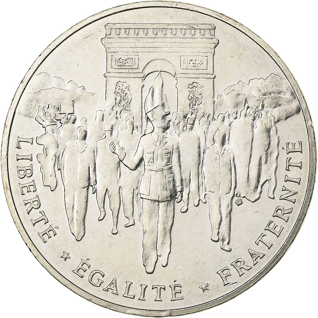 France, 100 Francs, Libération de Paris, 1994, Silver, AU(55-58), Gadoury:935