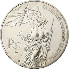 France, 100 Francs, Liberté guidant le peuple, 1993, Silver, AU(55-58)