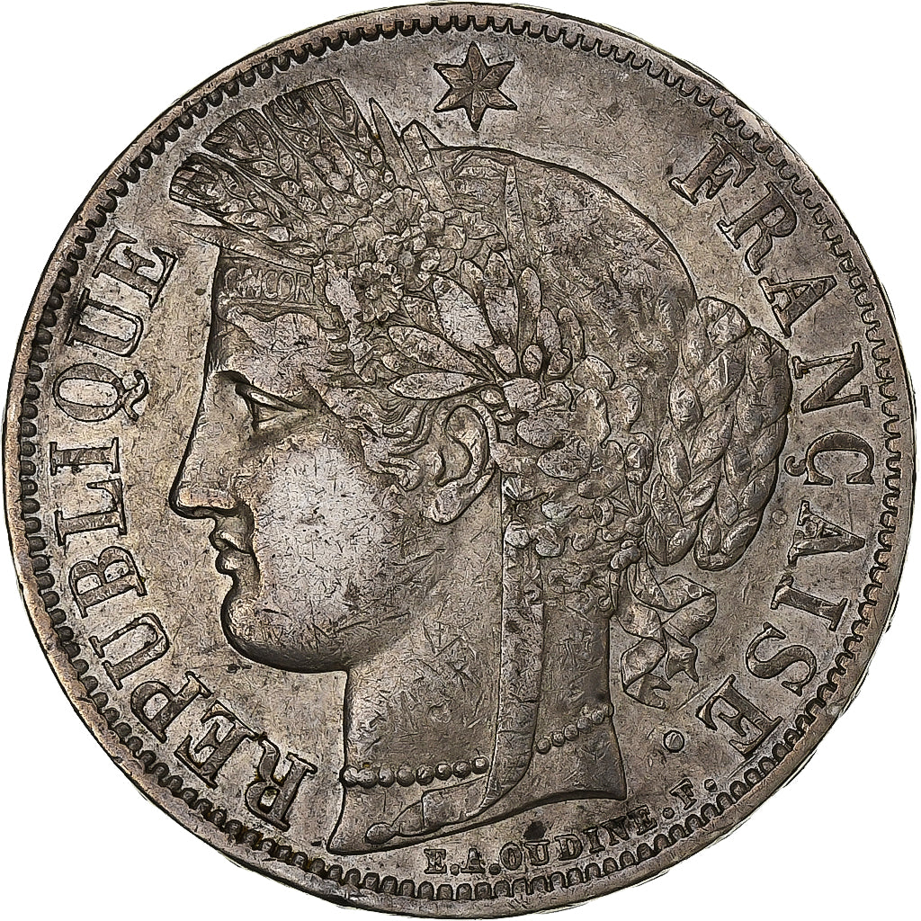 Coin, France, Cérès, 5 Francs, 1850, Paris, EF(40-45), Silver, KM:761.1